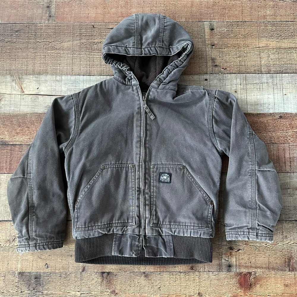 Polar King by Key brown insulated canvas ranch farm coat boy's -S